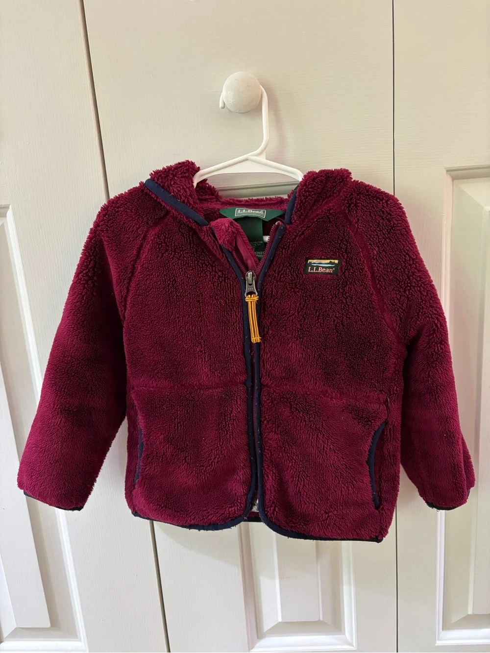 L.L. Bean Kids' Burgundy Plush Fleece Jacket